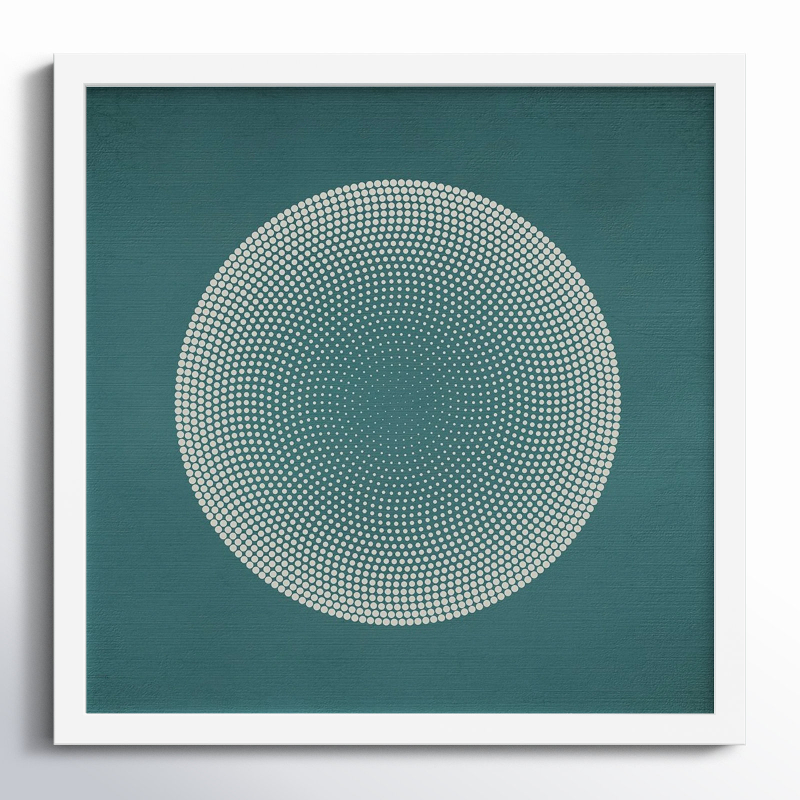 Circles Print by Incado, White, 17" H x 17" W x 1" D