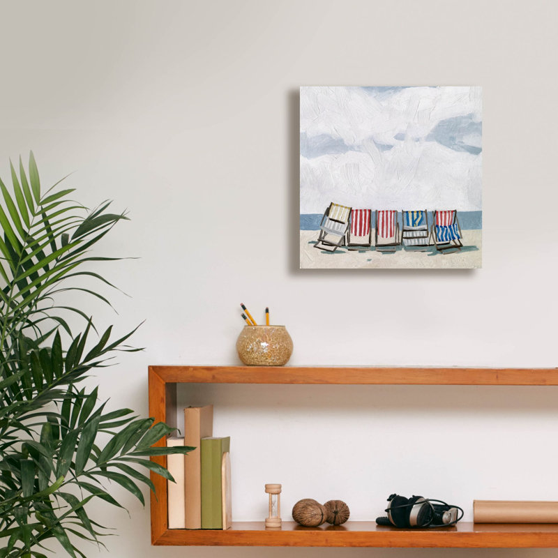  «Beach Trip 1» par Emma Scarvey, art mural sur toile, 12 po x 12 po