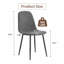 Chaises de salle à manger modernes rembourrées avec pieds en métal (lot de 6)-834591111