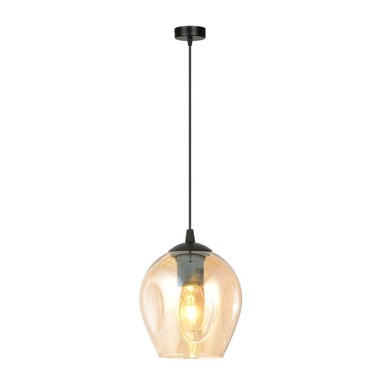 Cadi-Grace 1 - Light Black Single Pendant, Amber