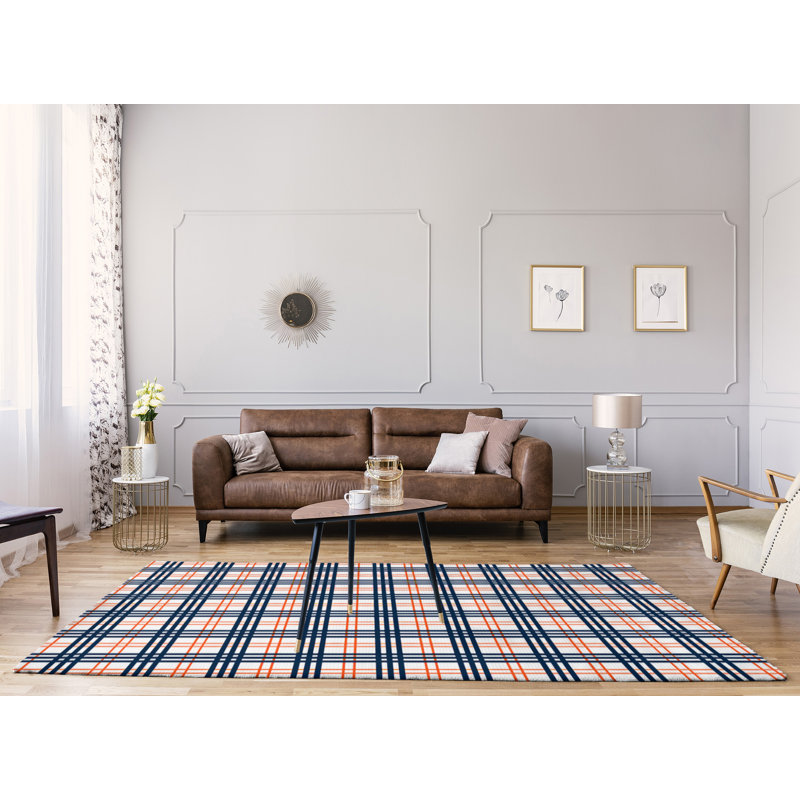 Plaid Indoor Rug, Rectangle 5' x 7'