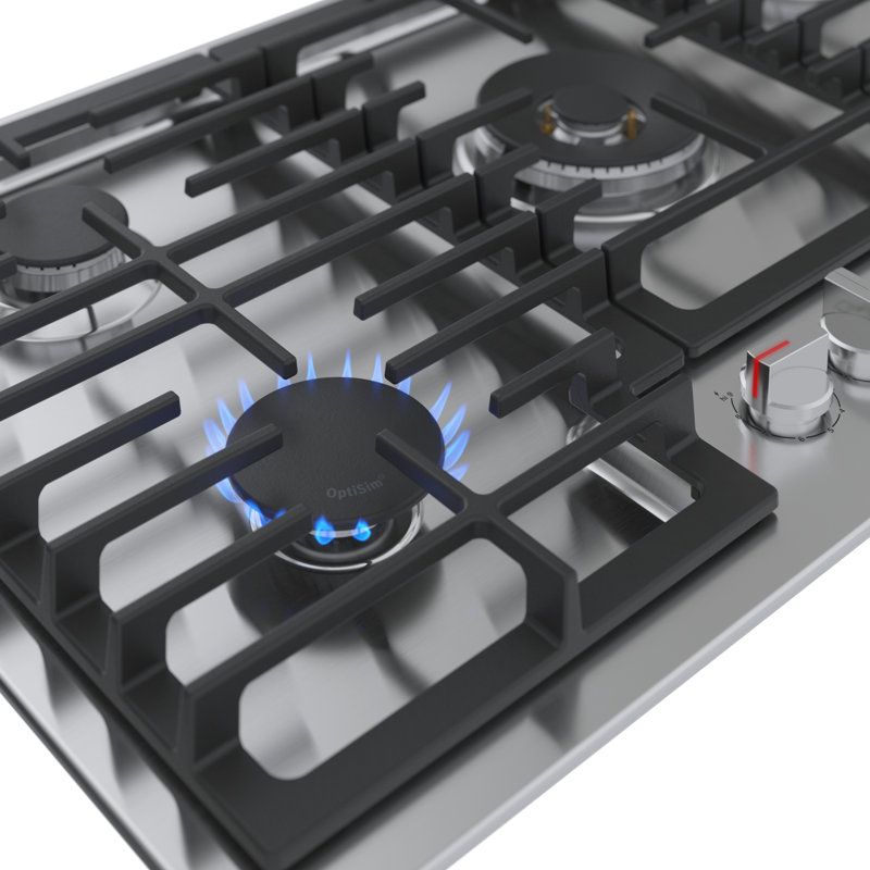 800 Series,36' Gas Cooktop,5 Burner,SS