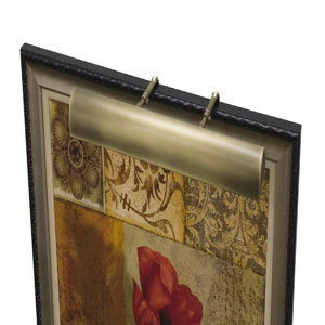Wall Mounted Picture Light, 2.25" H x 30" W x 7" D, Antique Brass, 40 W