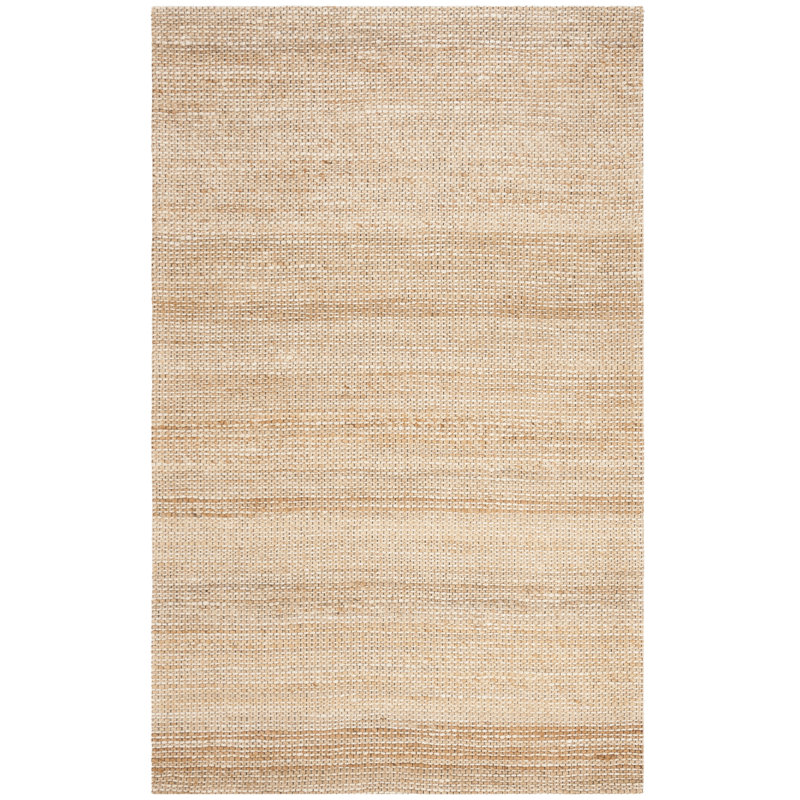 Zaragoza Hand Loomed Jute And Cotton With Latex Solid Color Rug, Rectangle 2'3" x 4'