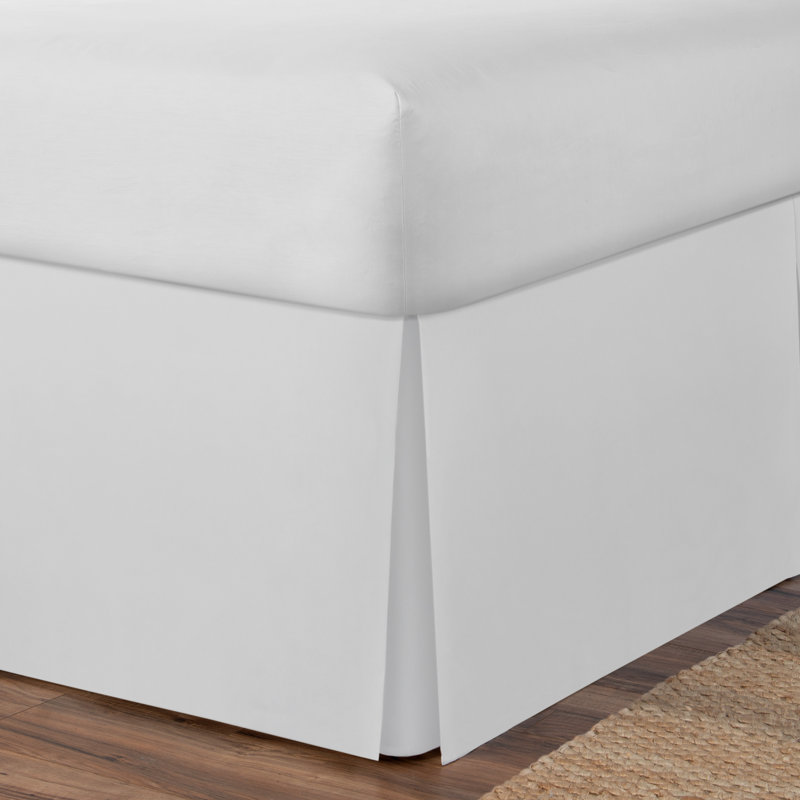 Fresh Ideas Tailored Bed Skirt, 14" Drop Length, Twin, White