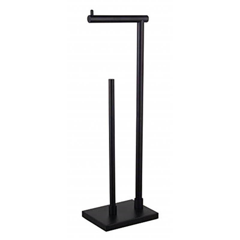 Vanpelt Free Standing Toilet Paper Holder, Black
