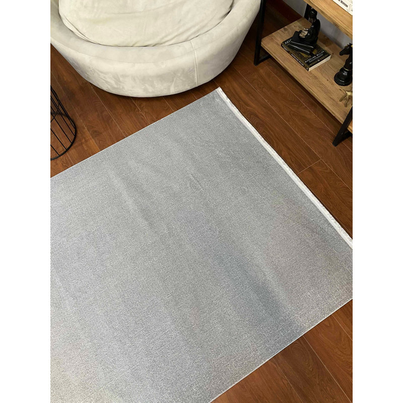Aundrey Solid Colour Bamboo Slat / Seagrass Area Rug, Rectangle 12'6" x 6'8"