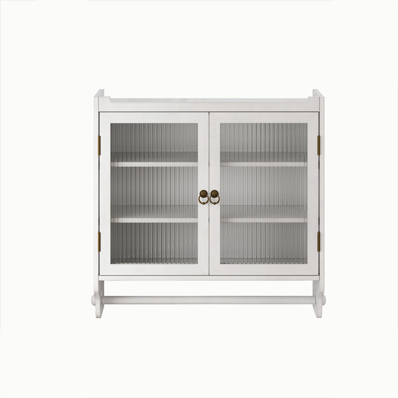 Armoire murale à double porte en verre, Blanchies