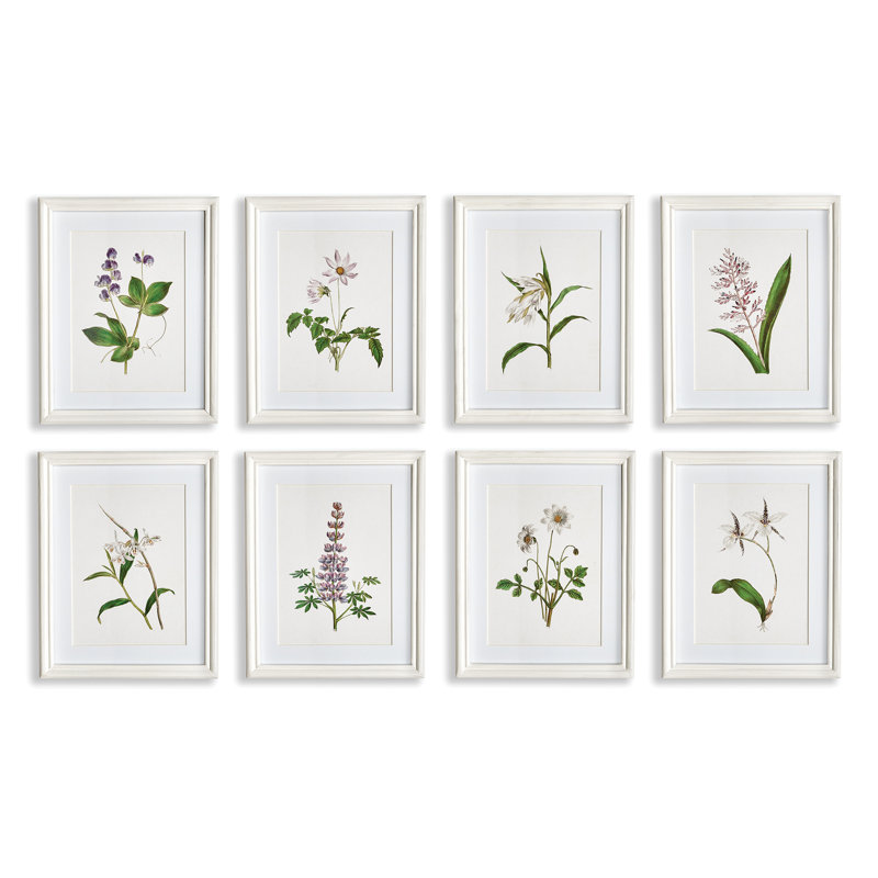 Andel Flowers in Bloom Petite - ensemble de 8 reproductions de cadres photo sur bois