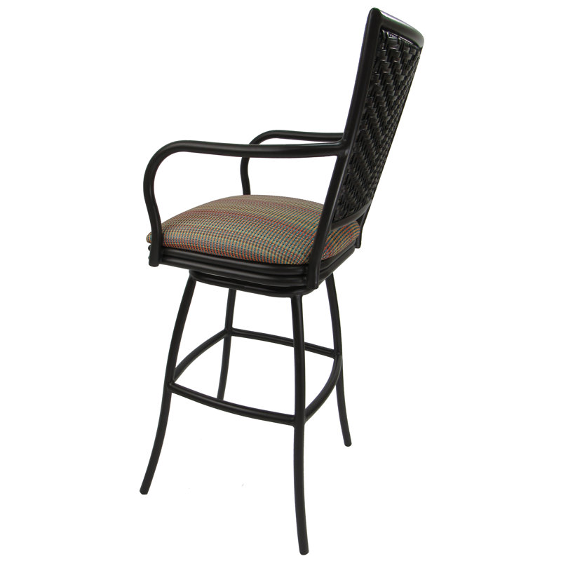 Tabouret de bar 35 po Cutlip, Brun, Très grand (siège d'une hauteur de 34 po), Noir