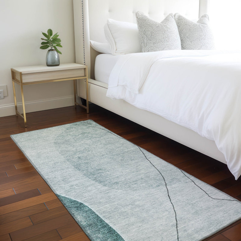 Charlisha Washable Abstract Indoor / Outdoor Rug, Runner 2'3" x 7'6"