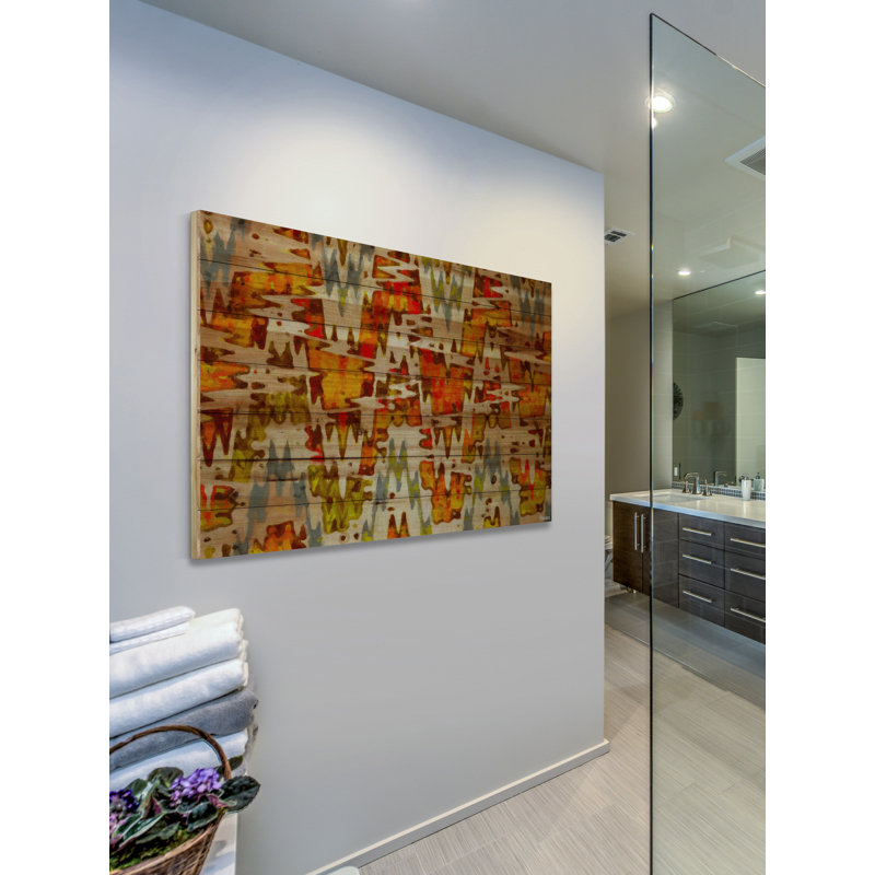 «Bois norvégien», reproduction d'art sur bois, H 30 po x l 45 po x P 1,5 po