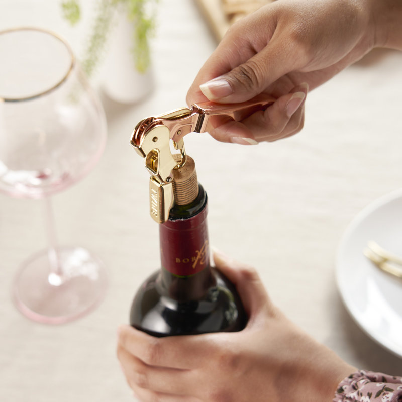 Copper and Gold Stainless Steel Double Hinged Corkscrew