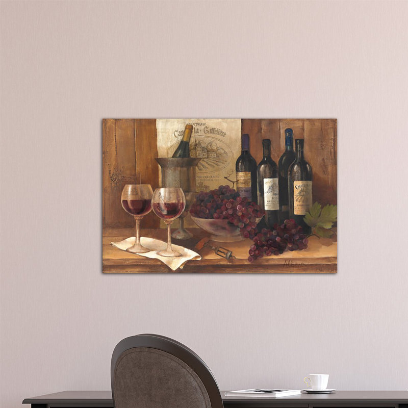 « Vintage Wine », impression sur toile tendue, H 12 po x l 18 po x p 1,5 po, Toile tendue