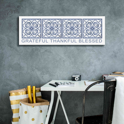 «Glynis Grateful, Thankful, Blessed Pattern on Canvas» par Cindy Jacobs, reproduction