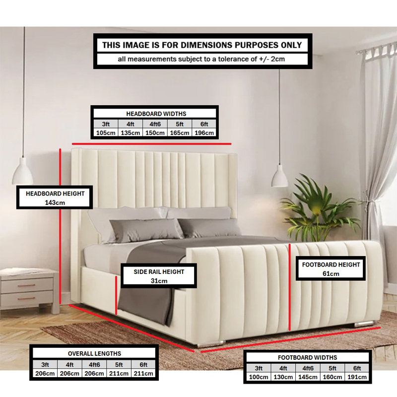 Schwamm Upholstered Bed Frame, Small Double (4'), Mole