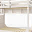 Solid Wood Bunk Bed Frame (90+90)x190 cm, Staircase Storage & 3 Open Shelves, Wraparound Safety Rail, EN 747-1: 2024 Tested, White (No Mattress)