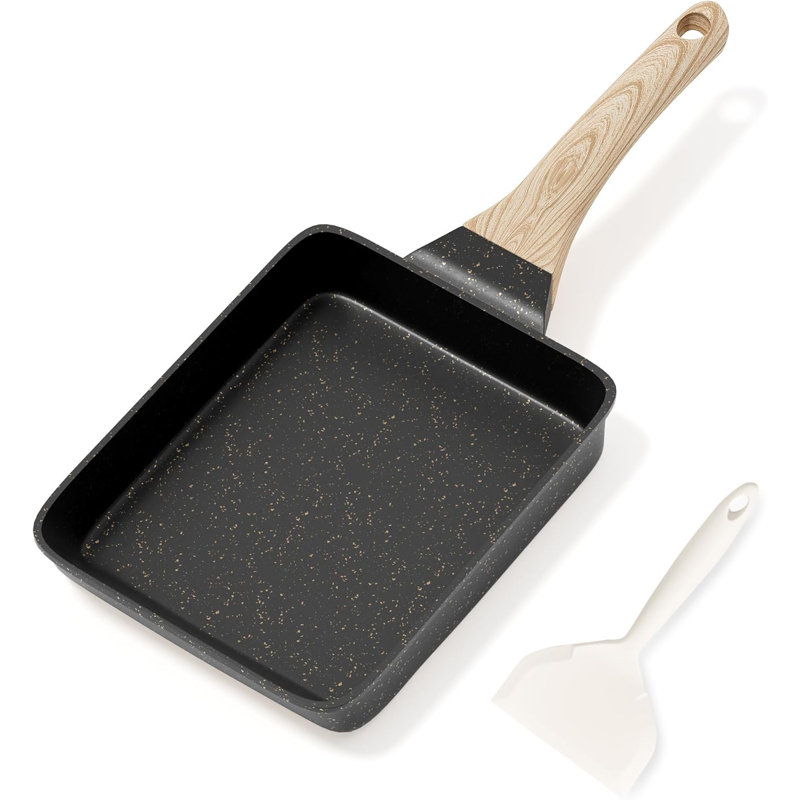 Poêle à omelette en granite antiadhésive 4 tasses Caannasweis, Noir
