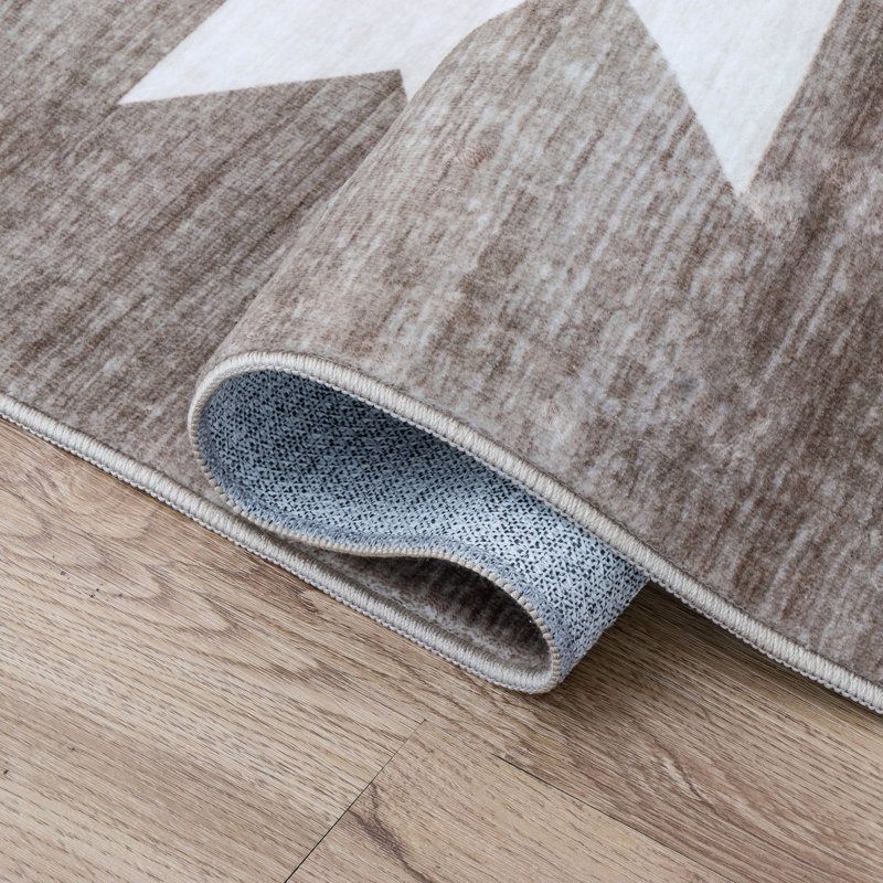 Tapis antidérapant Peyton Minimalist, Beige/Cream, Rectangle 8' x 10'
