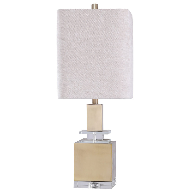 Lampe de table en laiton / transparent 29 po Olivia-Grace
