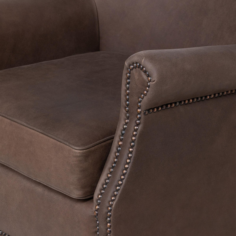 Chaise en cuir Armando, Morel