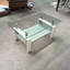 Table basse de salon en verre trempé transparent, 2 couches