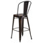 Blake Industrial Style Bar Chair - Set of 4 - Modern Metal Bar or Counter Height-1218146571-1218146574