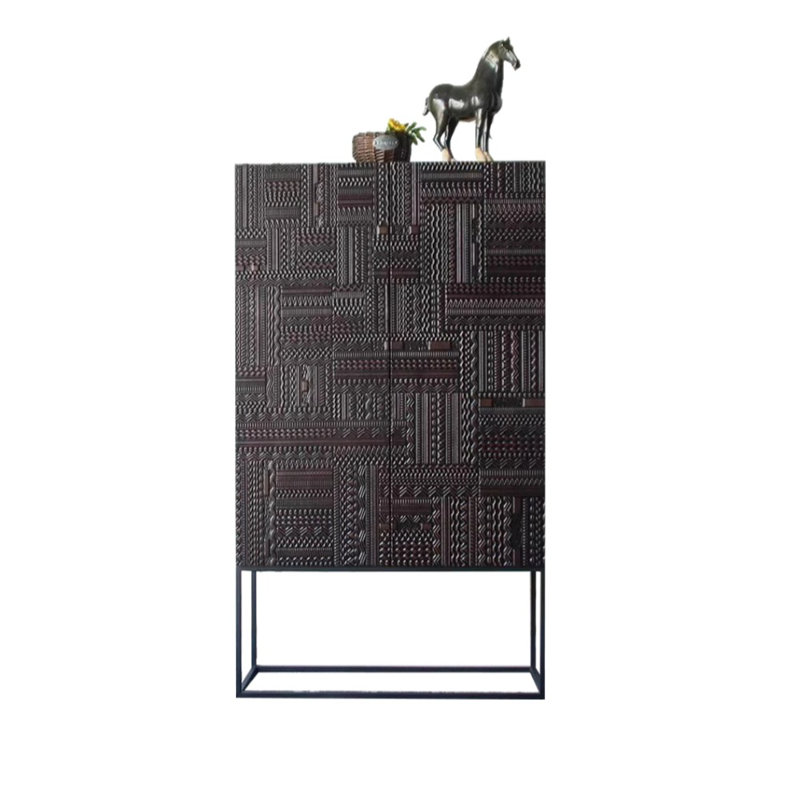 Armoire décorative simple sculptée à la main