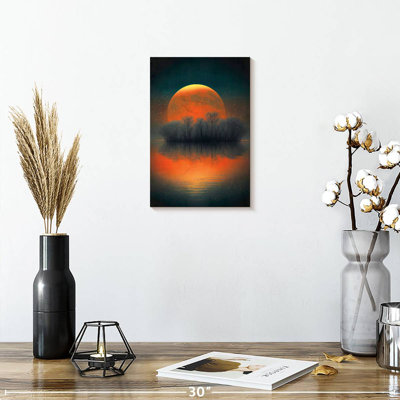 Alvord Moon Behind Island