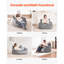 Fauteuil à billes BeanBag avec accoudoirs pour adultes gris moelleux