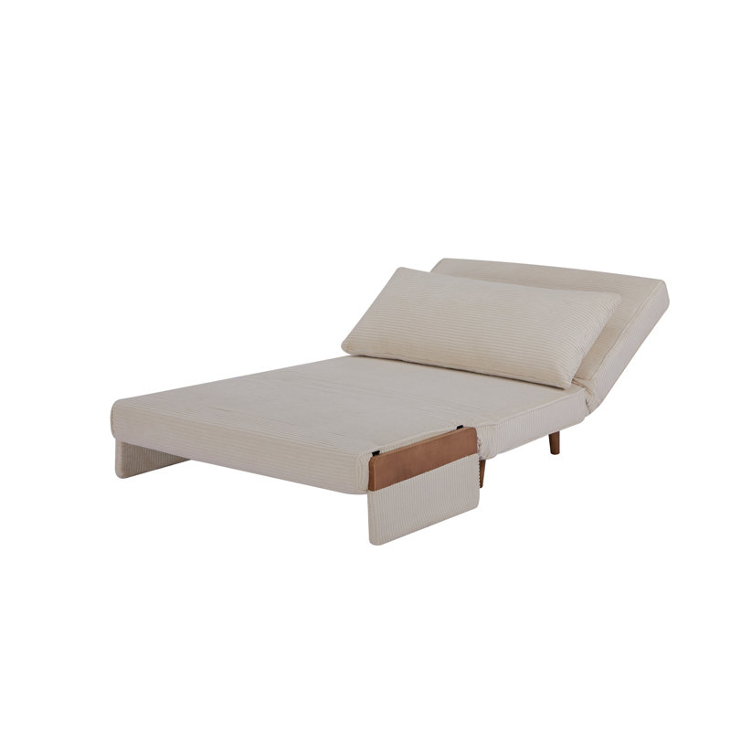 Sven Sofa Bed– 3 In 1 Upholstered Accent Chair Bed-Convertible Sleeper Sofa Chair, Beige
