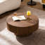 Table basse ronde en bois 30,51 pouces