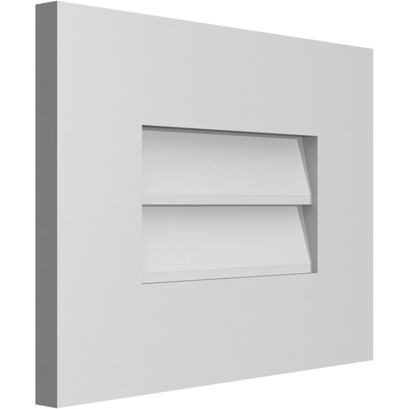 Vent à pignon rectangulaire en uréthane non-fonctionnel, H 12 po x l 16 po x P 1 po