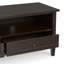 Meuble télé bas en bois massif de 72 po avec 3 tiroirs et tablettes ouvertes Warm Shaker-1166033792