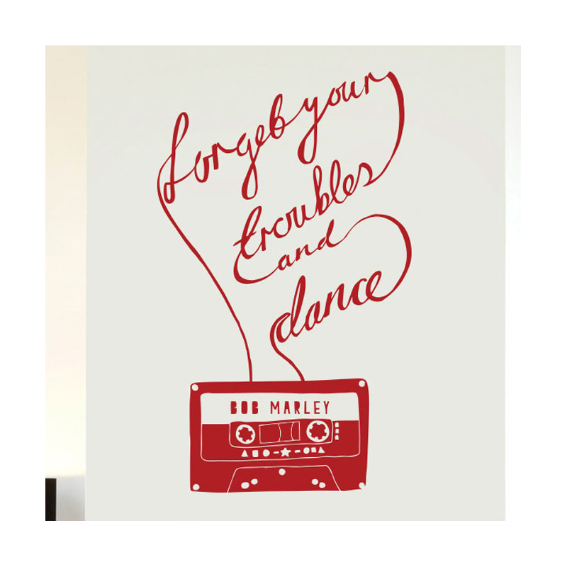 Entertainment Wall Decal, Dark Red