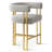 25" Upholstered Gold Chenille Arm Counter Stool (Set Of 2)-1503988606