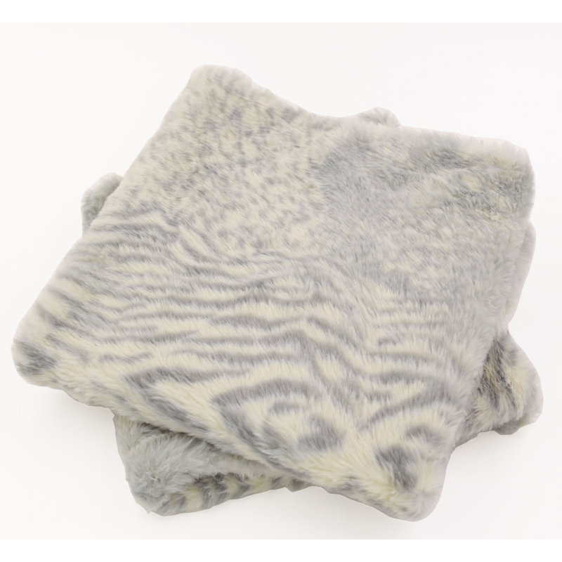 Animal Print Square Cushion Cover, Harbor Mist