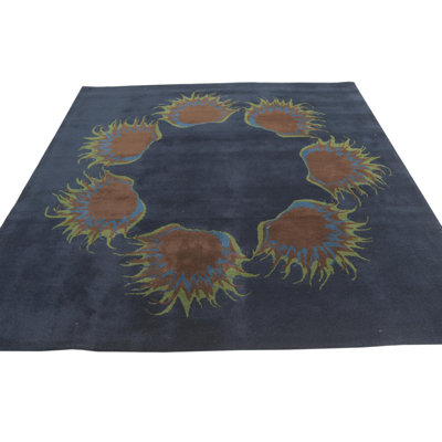 Square 7'7 x 7'7 Pineland Navy Blue Rug