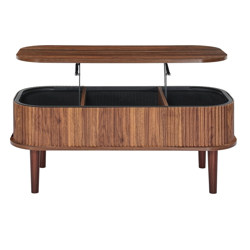 Table basse à plateau relevable 39,4 po, Noyer