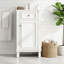 Ensemble de meuble-lavabo autoportant de 18 po avec lavabo en céramique, ensemble de meuble-lavabo simple autoportant avec porte à fermeture douce et tablette réglable-81055523