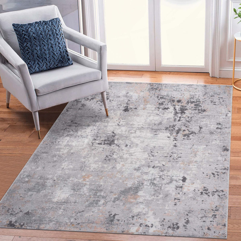 Tapis de chambre à coucher abstrait sans perte de perte de salle à manger de bureau à domicile élégant et résistant aux taches