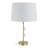 Modern Accent Table Lamp With Butterfly Accent On Base - Whimsical Small Table Lamp For Bedside, Desk, Or Living Room Decor - 24", White & Gold