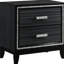 Table de chevet noire patinée pour la chambre à coucher - 2 tiroirs, rangement décoratif moderne 2, ajout pratique