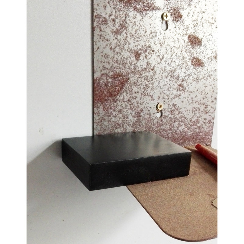 Ensemble de tablettes vitrées et de tablettes murales flottantes Latitude Run®® 3PK 18158-NOIR