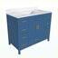 Meuble-lavabo moderne 42 po en bois massif blanc avec rangement à fermeture en douceur-133705838-133705839