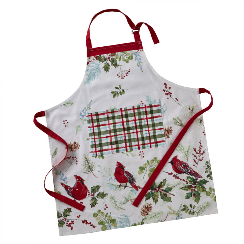 Christmas No Pattern Cotton Bib Apron