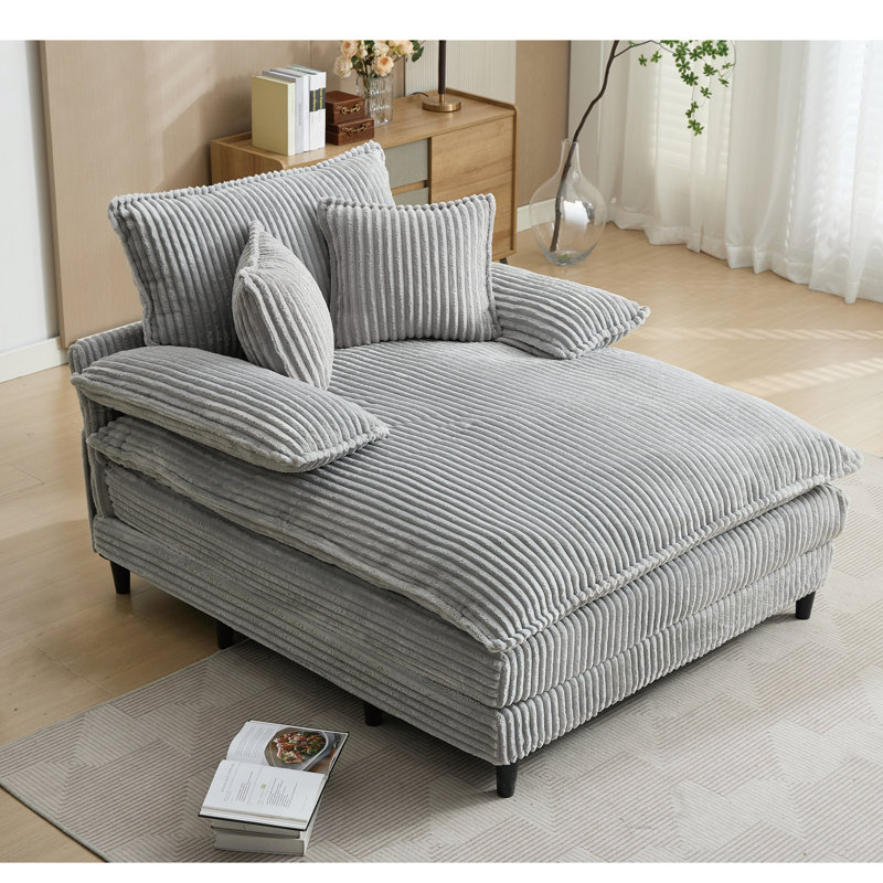 Méridienne surdimensionnée 54,75 po, Gris