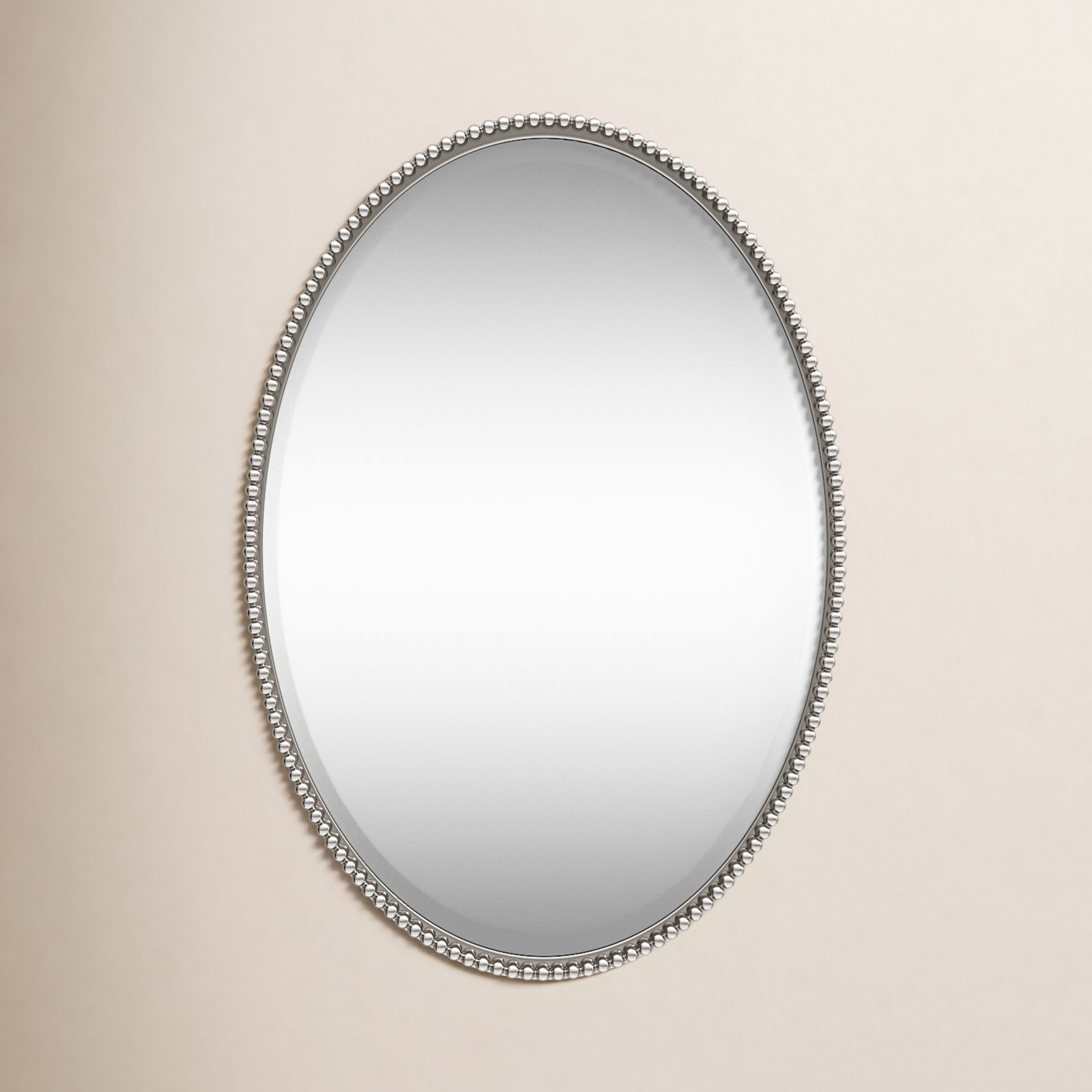 Dunigan Metal Wall Mirror, Brushed Nickel