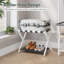 Paquet de 2 porte-bagages, porte-bagages pliant pour chambre d'amis, bambou noyer-125533186-125533183