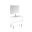 Ensemble de meuble-lavabo simple 32 "avec colonne et miroir Ambra-24535167